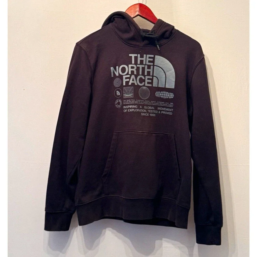 The North Face Circular Design Graphic Logo Fleece Pullover Hoodie Men’s M